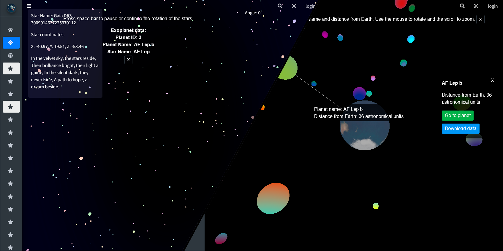 (hackató) Cosmoscape - Visualització del Cel Exoplanetari