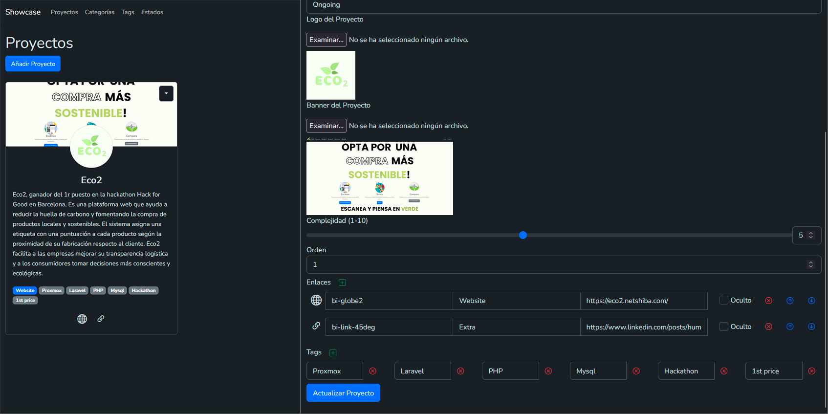 Plateforme de Présentation de Projets